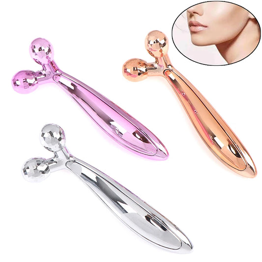 3D Facial Roller Massage Y Shape Face Lifting Massage Lift Wrinkle Remove Tool